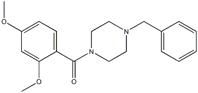 (4-benzylpiperazin-1-yl)-(2,4-dimethoxyphenyl)methanone Struktur