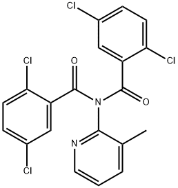 2,5-dichloro-N-(2,5-dichlorobenzoyl)-N-(3-methylpyridin-2-yl)benzamide Struktur