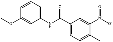 N-(3-methoxyphenyl)-4-methyl-3-nitrobenzamide Struktur