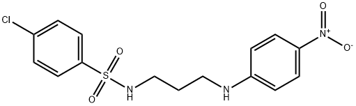 4-chloro-N-[3-(4-nitroanilino)propyl]benzenesulfonamide Struktur