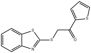 2-(1,3-benzothiazol-2-ylsulfanyl)-1-thiophen-2-ylethanone Struktur