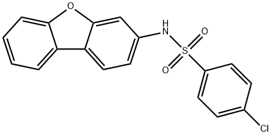 4-chloro-N-dibenzofuran-3-ylbenzenesulfonamide Struktur