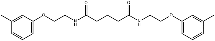 N,N'-bis[2-(3-methylphenoxy)ethyl]pentanediamide Struktur