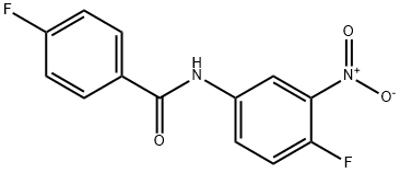 4-fluoro-N-(4-fluoro-3-nitrophenyl)benzamide Struktur