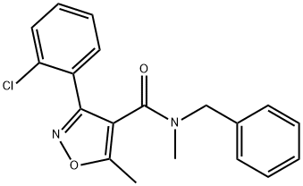 N-benzyl-3-(2-chlorophenyl)-N,5-dimethyl-1,2-oxazole-4-carboxamide Struktur