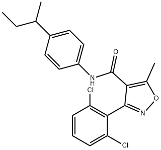 N-(4-butan-2-ylphenyl)-3-(2,6-dichlorophenyl)-5-methyl-1,2-oxazole-4-carboxamide Struktur