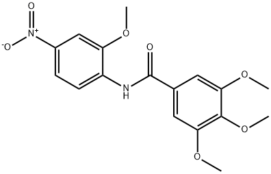 3,4,5-trimethoxy-N-(2-methoxy-4-nitrophenyl)benzamide Struktur