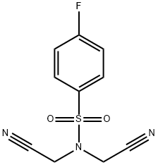 N,N-bis(cyanomethyl)-4-fluorobenzenesulfonamide Struktur