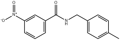 N-[(4-methylphenyl)methyl]-3-nitrobenzamide Struktur