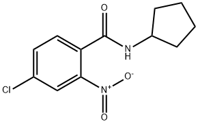 4-chloro-N-cyclopentyl-2-nitrobenzamide Struktur