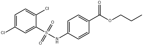 propyl 4-[(2,5-dichlorophenyl)sulfonylamino]benzoate Struktur