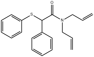 2-phenyl-2-phenylsulfanyl-N,N-bis(prop-2-enyl)acetamide Struktur