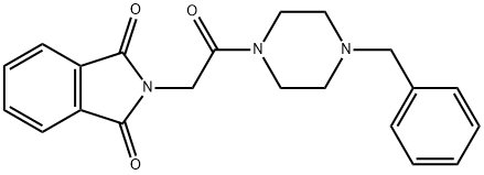 2-[2-(4-benzylpiperazin-1-yl)-2-oxoethyl]isoindole-1,3-dione Struktur