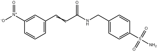 (E)-3-(3-nitrophenyl)-N-[(4-sulfamoylphenyl)methyl]prop-2-enamide Struktur