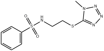 N-[2-(1-methyltetrazol-5-yl)sulfanylethyl]benzenesulfonamide Struktur