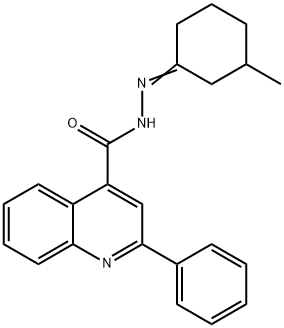 N-[(Z)-(3-methylcyclohexylidene)amino]-2-phenylquinoline-4-carboxamide Struktur