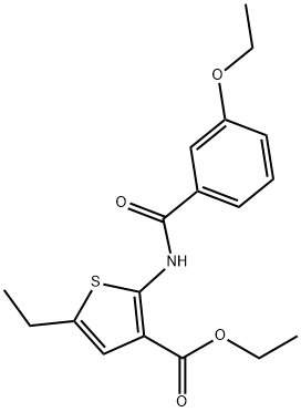 ethyl 2-[(3-ethoxybenzoyl)amino]-5-ethylthiophene-3-carboxylate Struktur