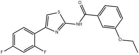 N-[4-(2,4-difluorophenyl)-1,3-thiazol-2-yl]-3-ethoxybenzamide Struktur