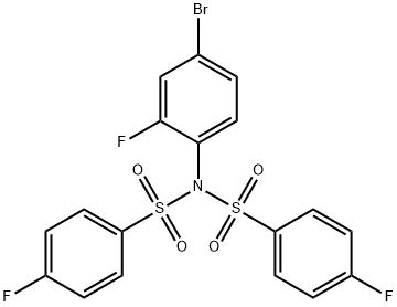 N-(4-bromo-2-fluorophenyl)-4-fluoro-N-(4-fluorophenyl)sulfonylbenzenesulfonamide Struktur