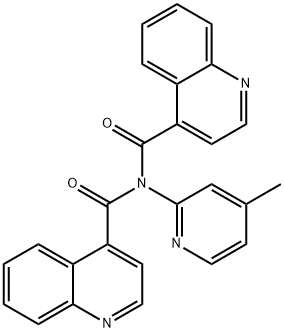 N-(4-methylpyridin-2-yl)-N-(quinoline-4-carbonyl)quinoline-4-carboxamide Struktur