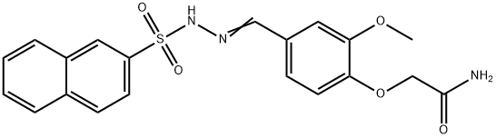 2-[2-methoxy-4-[(E)-(naphthalen-2-ylsulfonylhydrazinylidene)methyl]phenoxy]acetamide Struktur