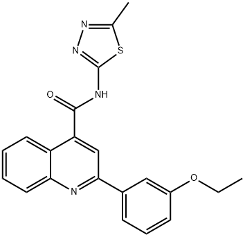 2-(3-ethoxyphenyl)-N-(5-methyl-1,3,4-thiadiazol-2-yl)quinoline-4-carboxamide Struktur