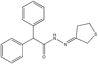 2,2-diphenyl-N-[(E)-thiolan-3-ylideneamino]acetamide Struktur