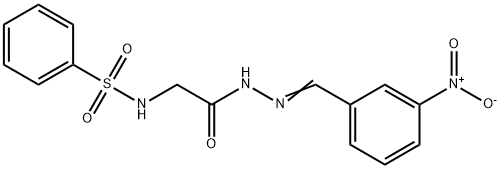 2-(benzenesulfonamido)-N-[(E)-(3-nitrophenyl)methylideneamino]acetamide Struktur