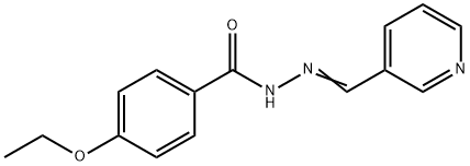 4-ethoxy-N-[(E)-pyridin-3-ylmethylideneamino]benzamide Struktur