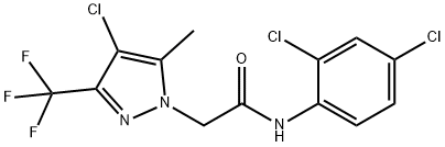 2-[4-chloro-5-methyl-3-(trifluoromethyl)pyrazol-1-yl]-N-(2,4-dichlorophenyl)acetamide Struktur