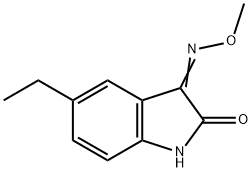 5-ethyl-3-(methoxyamino)indol-2-one Struktur