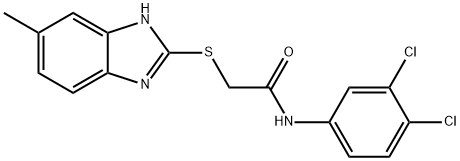 N-(3,4-dichlorophenyl)-2-[(6-methyl-1H-benzimidazol-2-yl)sulfanyl]acetamide Struktur