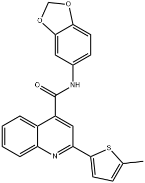 N-(1,3-benzodioxol-5-yl)-2-(5-methylthiophen-2-yl)quinoline-4-carboxamide Struktur