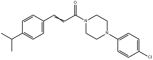 (E)-1-[4-(4-chlorophenyl)piperazin-1-yl]-3-(4-propan-2-ylphenyl)prop-2-en-1-one Struktur