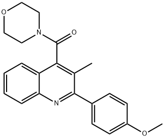 [2-(4-methoxyphenyl)-3-methylquinolin-4-yl]-morpholin-4-ylmethanone Struktur