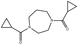 [4-(cyclopropanecarbonyl)-1,4-diazepan-1-yl]-cyclopropylmethanone Struktur