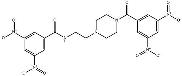 N-[2-[4-(3,5-dinitrobenzoyl)piperazin-1-yl]ethyl]-3,5-dinitrobenzamide Struktur