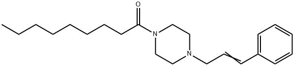 1-[4-[(E)-3-phenylprop-2-enyl]piperazin-1-yl]nonan-1-one Struktur