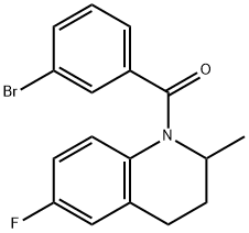 (3-bromophenyl)-(6-fluoro-2-methyl-3,4-dihydro-2H-quinolin-1-yl)methanone Struktur