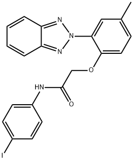 2-[2-(benzotriazol-2-yl)-4-methylphenoxy]-N-(4-iodophenyl)acetamide Struktur