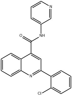 2-(2-chlorophenyl)-N-pyridin-3-ylquinoline-4-carboxamide Struktur