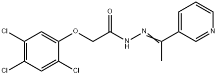 N-[(E)-1-pyridin-3-ylethylideneamino]-2-(2,4,5-trichlorophenoxy)acetamide Struktur