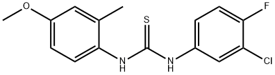 1-(3-chloro-4-fluorophenyl)-3-(4-methoxy-2-methylphenyl)thiourea Struktur