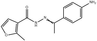 N-[(E)-1-(4-aminophenyl)ethylideneamino]-2-methylfuran-3-carboxamide Struktur