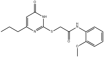 N-(2-methoxyphenyl)-2-[(4-oxo-6-propyl-1H-pyrimidin-2-yl)sulfanyl]acetamide Struktur