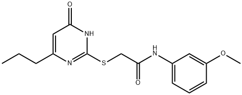 N-(3-methoxyphenyl)-2-[(4-oxo-6-propyl-1H-pyrimidin-2-yl)sulfanyl]acetamide Struktur