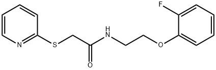 N-[2-(2-fluorophenoxy)ethyl]-2-pyridin-2-ylsulfanylacetamide Struktur