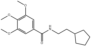 N-(2-cyclopentylethyl)-3,4,5-trimethoxybenzamide Struktur