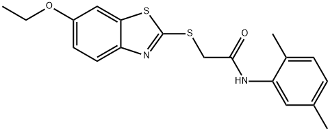 N-(2,5-dimethylphenyl)-2-[(6-ethoxy-1,3-benzothiazol-2-yl)sulfanyl]acetamide Struktur