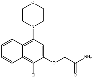 2-(1-chloro-4-morpholin-4-ylnaphthalen-2-yl)oxyacetamide Struktur